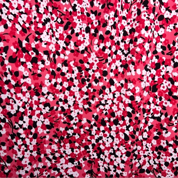 Medium MICHAEL Michael Kors Fuchsia Pink White Black Floral Dress Sleeveless - Picture 11 of 16